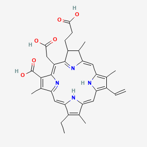 18-(2-Carboxyethyl)-20-(carboxymethyl)-12-ethenyl-7-ethyl-3,8,13,17-tetramethyl-17,18,22,23-tetrahydroporphyrin-2-carboxylic acid