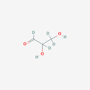 molecular formula C3H6O3 B12404976 DL-Glyceraldehyde-d4 