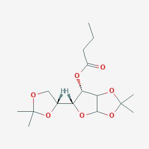 [(5R,6S)-5-[(4R)-2,2-dimethyl-1,3-dioxolan-4-yl]-2,2-dimethyl-3a,5,6,6a-tetrahydrofuro[2,3-d][1,3]dioxol-6-yl] butanoate