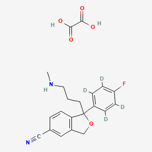 molecular formula C21H21FN2O5 B12405046 N-Desmethyl citalopram-d4 (oxalate) 