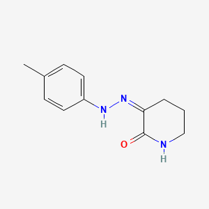 molecular formula C12H15N3O B1240506 (3Z)-3-[2-(4-methylphenyl)hydrazin-1-ylidene]piperidin-2-one CAS No. 3464-81-1