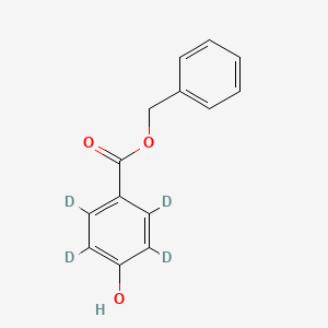 molecular formula C14H12O3 B12405065 Benzyl 4-hydroxybenzoate-d4 