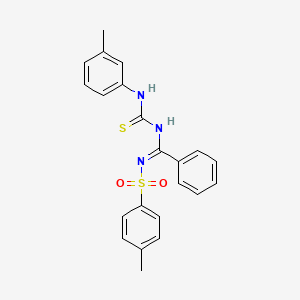 1-(3-methylphenyl)-3-[(E)-N-(4-methylphenyl)sulfonyl-C-phenylcarbonimidoyl]thiourea