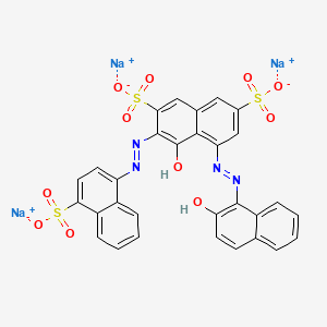 molecular formula C30H17N4Na3O11S3 B12405229 trisodium;4-hydroxy-5-[(2-hydroxynaphthalen-1-yl)diazenyl]-3-[(4-sulfonatonaphthalen-1-yl)diazenyl]naphthalene-2,7-disulfonate 