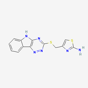 4-[(5H-[1,2,4]triazino[5,6-b]indol-3-ylthio)methyl]-2-thiazolamine