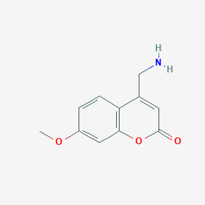 molecular formula C11H11NO3 B1240542 2H-1-苯并吡喃-2-酮，4-(氨基甲基)-7-甲氧基- CAS No. 239136-56-2