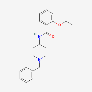 molecular formula C21H26N2O2 B1240547 2-ethoxy-N-[1-(phenylmethyl)-4-piperidinyl]benzamide 