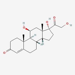 molecular formula C21H30O5 B1240551 (8S,9S,10R,11S,13S,14R,17R)-11,17-dihydroxy-17-(2-hydroxy-1-oxoethyl)-10,13-dimethyl-2,6,7,8,9,11,12,14,15,16-decahydro-1H-cyclopenta[a]phenanthren-3-one 