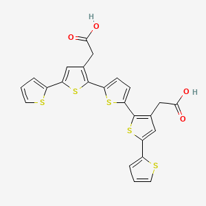 molecular formula C24H16O4S5 B12405525 p-HTAA 