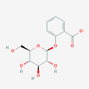 molecular formula C13H15O8- B1240556 2-[(2S,3R,4S,5S,6R)-3,4,5-trihydroxy-6-(hydroxymethyl)oxan-2-yl]oxybenzoate 