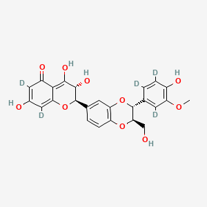 molecular formula C25H22O10 B12405590 Silibinin-d5 