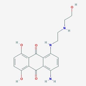 molecular formula C18H19N3O5 B124056 1-Amino-5,8-Dihydroxy-4-({2-[(2-Hydroxyethyl)amino]ethyl}amino)anthracene-9,10-Dione CAS No. 89991-52-6