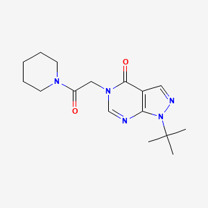 1-Tert-butyl-5-[2-oxo-2-(1-piperidinyl)ethyl]-4-pyrazolo[3,4-d]pyrimidinone