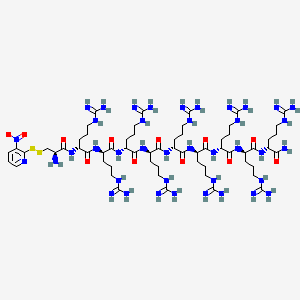 molecular formula C62H118N40O12S2 B12405686 Cys(Npys)-(D-Arg)9 