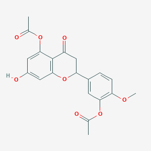 molecular formula C20H18O8 B124058 [2-(3-Acetyloxy-4-methoxyphenyl)-7-hydroxy-4-oxo-2,3-dihydrochromen-5-yl] acetate CAS No. 147711-15-7
