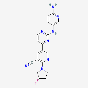 molecular formula C19H17FN8 B12405867 DMX-129 