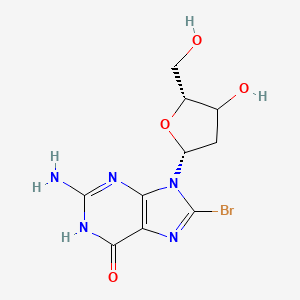 molecular formula C10H12BrN5O4 B12405891 2-amino-8-bromo-9-[(2R,5R)-4-hydroxy-5-(hydroxymethyl)oxolan-2-yl]-1H-purin-6-one 