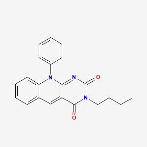 molecular formula C21H19N3O2 B1240593 3-Butyl-10-phenylpyrimido[4,5-b]quinoline-2,4-dione 