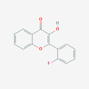 molecular formula C15H9FO3 B1240600 2-(2-Fluorophenyl)-3-hydroxy-4H-1-benzopyran-4-one 