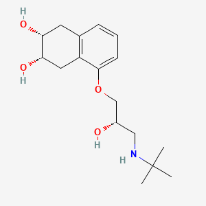 molecular formula C17H27NO4 B1240602 (2R,3S)-5-{[(2S)-3-(tert-butylamino)-2-hydroxypropyl]oxy}-1,2,3,4-tetrahydronaphthalene-2,3-diol CAS No. 98391-45-8
