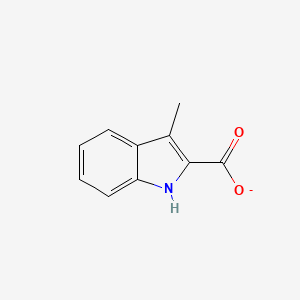 molecular formula C10H8NO2- B1240603 3-Methyl-2-indolate 