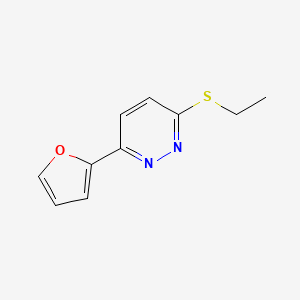 molecular formula C10H10N2OS B1240605 3-(Ethylthio)-6-(2-furanyl)pyridazine 