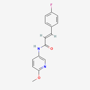 molecular formula C15H13FN2O2 B1240609 (E)-3-(4-氟苯基)-N-(6-甲氧基吡啶-3-基)丙-2-烯酰胺 
