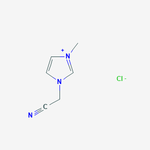 molecular formula C6H8ClN3 B124061 1-(氰基甲基)-3-甲基咪唑鎓氯化物 CAS No. 154312-63-7