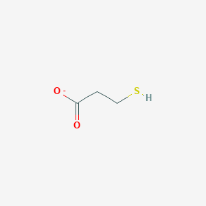 molecular formula C3H5O2S- B1240610 3-Mercaptopropionate 