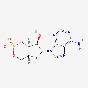 molecular formula C10H11N5O6P- B1240622 3',5'-环磷酸腺苷(1-) 