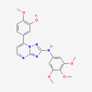 molecular formula C21H21N5O5 B12406223 Tubulin polymerization-IN-39 