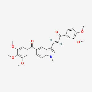 molecular formula C30H29NO7 B12406274 Phenstatin-based indole linked chalcone 