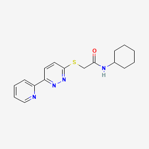N-cyclohexyl-2-[[6-(2-pyridinyl)-3-pyridazinyl]thio]acetamide