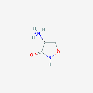 molecular formula C3H7N2O2+ B1240639 D-cycloserine(1+) 