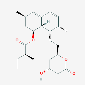 (2S)-2-methylbutanoic acid [(1S,3R,7S,8S,8aS)-8-[2-[(2R,4R)-4-hydroxy-6-oxo-2-oxanyl]ethyl]-3,7-dimethyl-1,2,3,7,8,8a-hexahydronaphthalen-1-yl] ester
