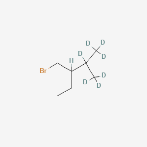 molecular formula C7H15Br B12406476 3-(Bromomethyl)-2-methylpentane-d7 