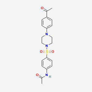 N-[4-[[4-(4-acetylphenyl)-1-piperazinyl]sulfonyl]phenyl]acetamide