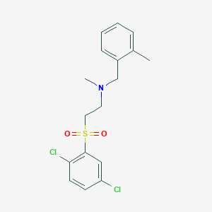molecular formula C17H19Cl2NO2S B1240655 2-(2,5-dichlorophenyl)sulfonyl-N-methyl-N-[(2-methylphenyl)methyl]ethanamine 