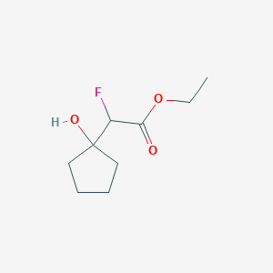 molecular formula C9H15FO3 B124066 Ethyl 2-fluoro-2-(1-hydroxycyclopentyl)acetate CAS No. 151395-78-7
