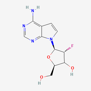molecular formula C11H13FN4O3 B12406607 (2R,4R,5R)-5-(4-aminopyrrolo[2,3-d]pyrimidin-7-yl)-4-fluoro-2-(hydroxymethyl)oxolan-3-ol 