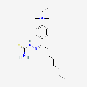 Benzenaminium, 4-(1-((aminothioxomethyl)hydrazono)octyl)-N-ethyl-N,N-dimethyl-