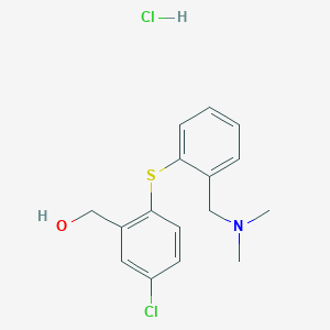 molecular formula C16H19Cl2NOS B1240668 5-Chloro-2-((2-((dimethylamino)methyl)phenyl)thio)benzyl alcohol hydrochloride CAS No. 133884-21-6