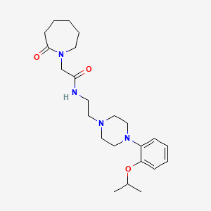 molecular formula C23H36N4O3 B1240675 N-{2-[4-(2-Isopropoxy-phenyl)-piperazin-1-yl]-ethyl}-2-(2-oxo-azepan-1-yl)-acetamide 