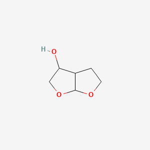 B1240676 Furo[2,3-b]furan-3-ol, hexahydro- CAS No. 109789-19-7