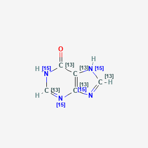 molecular formula C5H4N4O B12406936 Hypoxanthine-13C5,15N4 