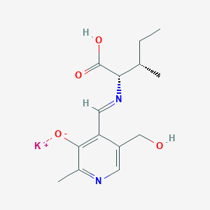 molecular formula C14H19KN2O4 B12406972 potassium;4-[[(1S,2S)-1-carboxy-2-methylbutyl]iminomethyl]-5-(hydroxymethyl)-2-methylpyridin-3-olate 