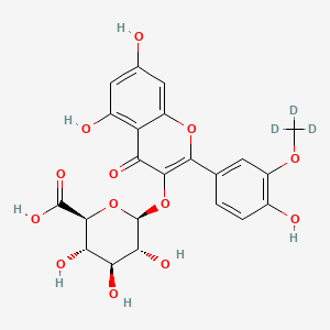 molecular formula C22H20O13 B12407171 Isorhamnetin 3-glucuronide-d3 