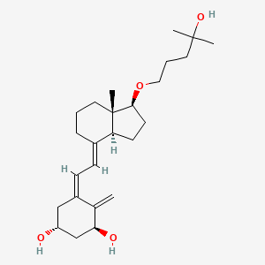 molecular formula C25H40O4 B1240718 (5Z,7E)-(1S,3R)-21-nor-20-oxa-9,10-seco-5,7,10(19)-cholestatriene-1,3,25-triol 