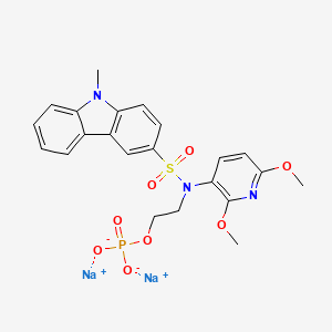 molecular formula C22H22N3Na2O8PS B12407225 Anticancer agent 61 