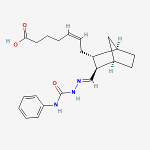 molecular formula C22H29N3O3 B1240727 (Z)-7-[(1R,2R,3R,4R)-3-[(E)-(phenylcarbamoylhydrazinylidene)methyl]-2-bicyclo[2.2.1]heptanyl]hept-5-enoic acid CAS No. 82597-51-1
